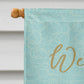 Flowers Welcome Flag Canvas House Size BB8574CHF
