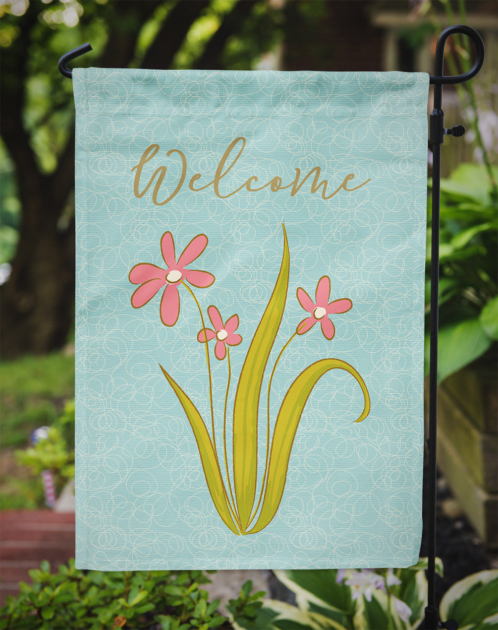 Flowers Welcome Garden Flag - Outdoor Decorative Yard Flag BB8574GF