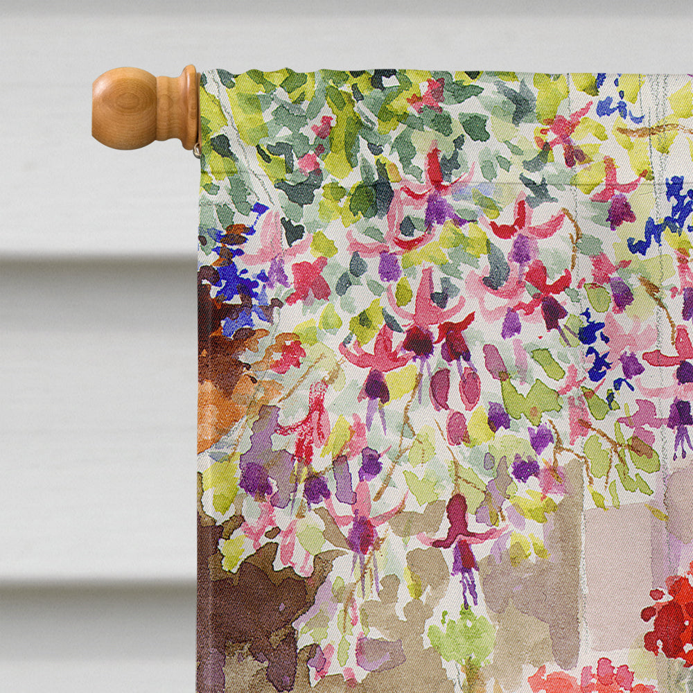 Watering Can Flowers Flag Canvas House Size BMBO0303CHF