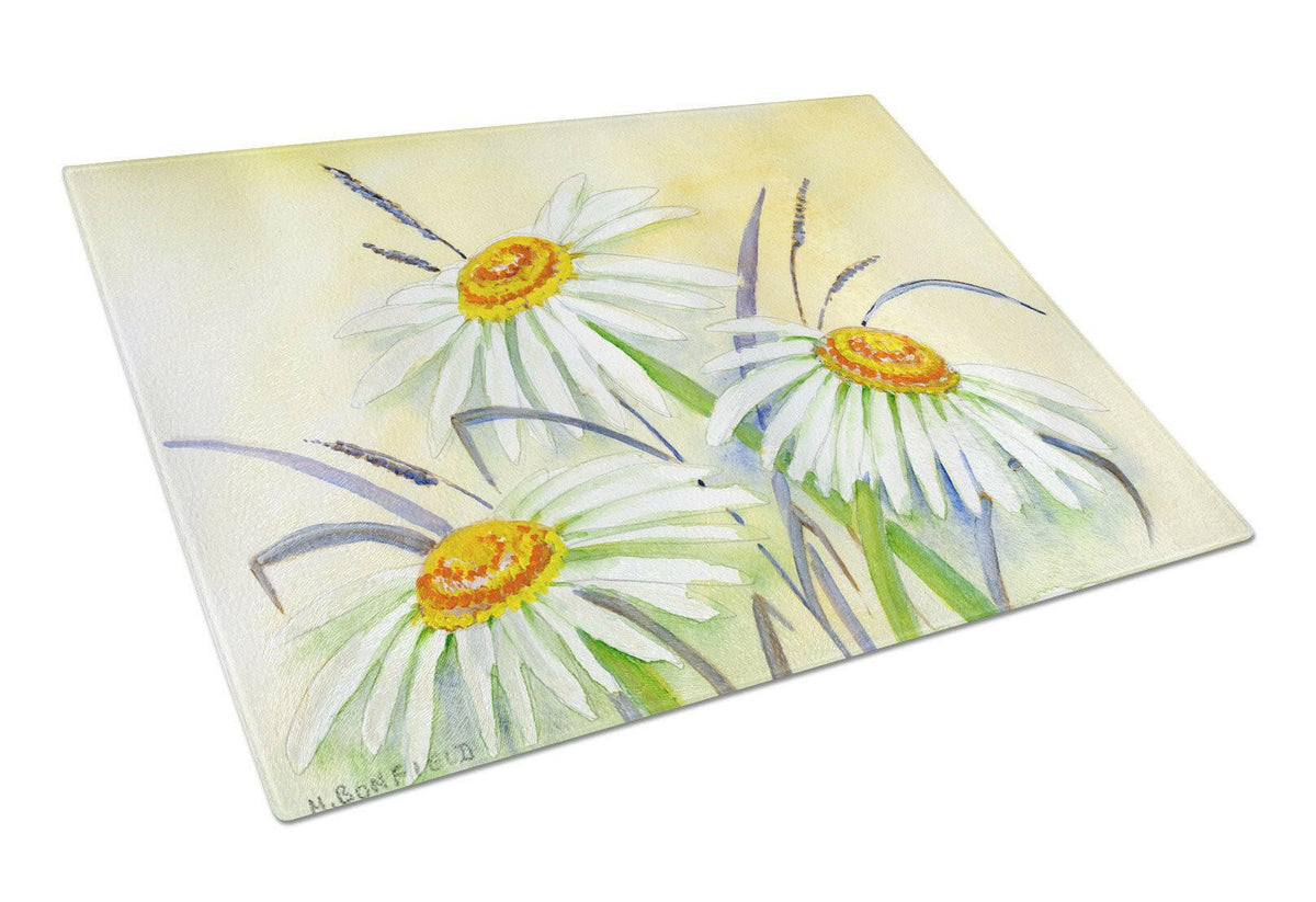 Daisies by Maureen Bonfield Glass Cutting Boards – Durable, Decorative Kitchen Art Large BMBO1108LCB