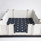 Black & White Slip Resistant Paw Print Pad/Mat, 2 Pack