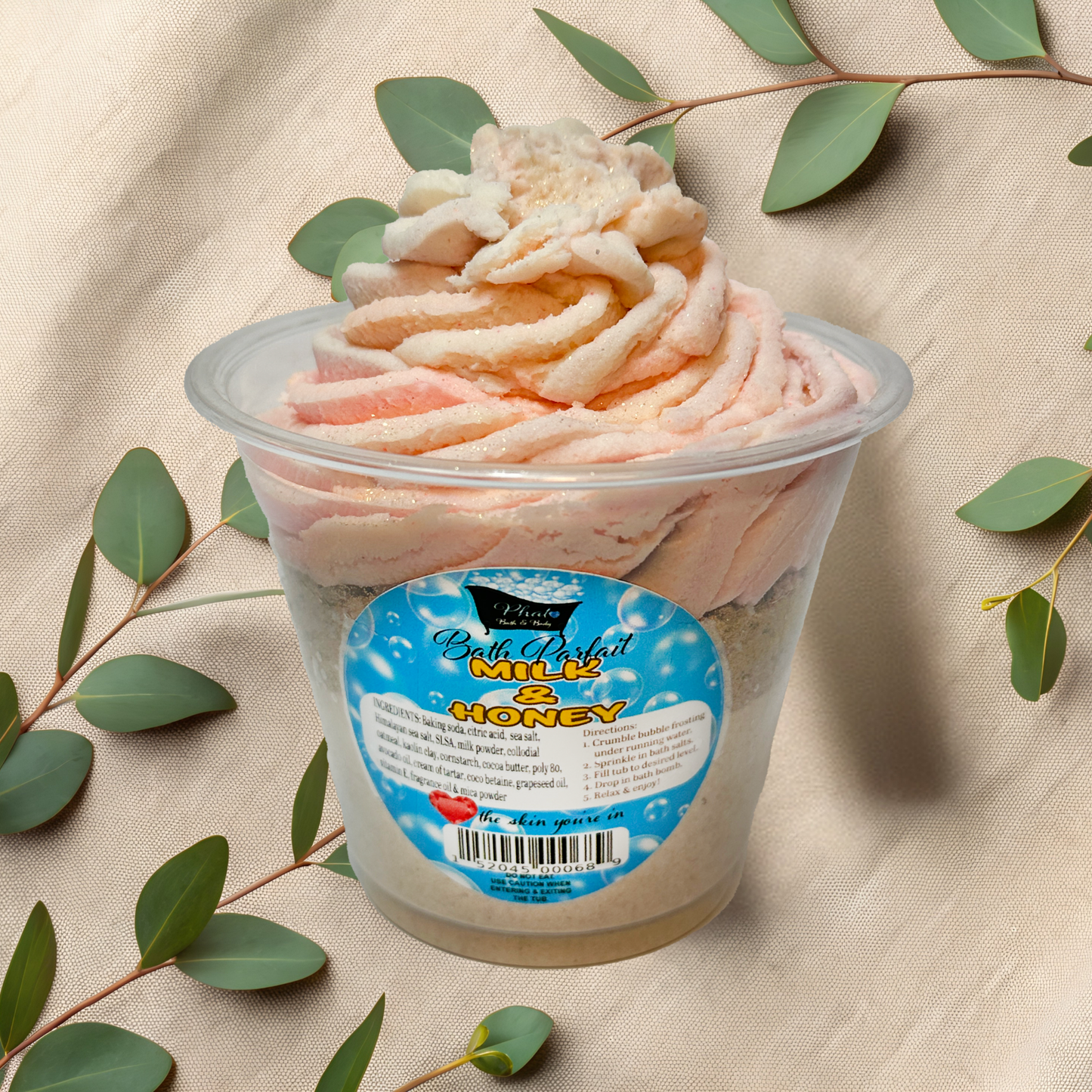 Bath Parfait Bubble Bomb with Bath Salts & Bubble Frosting | 12 oz