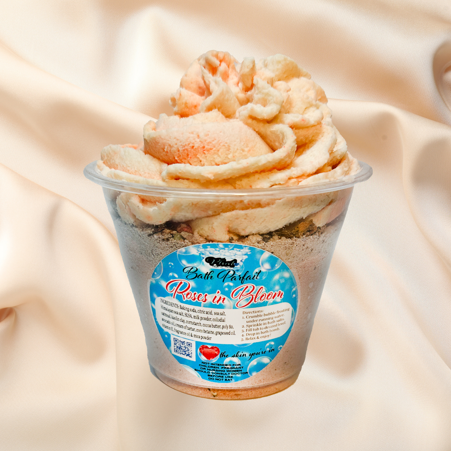 Bath Parfait Bubble Bomb with Bath Salts & Bubble Frosting | 12 oz