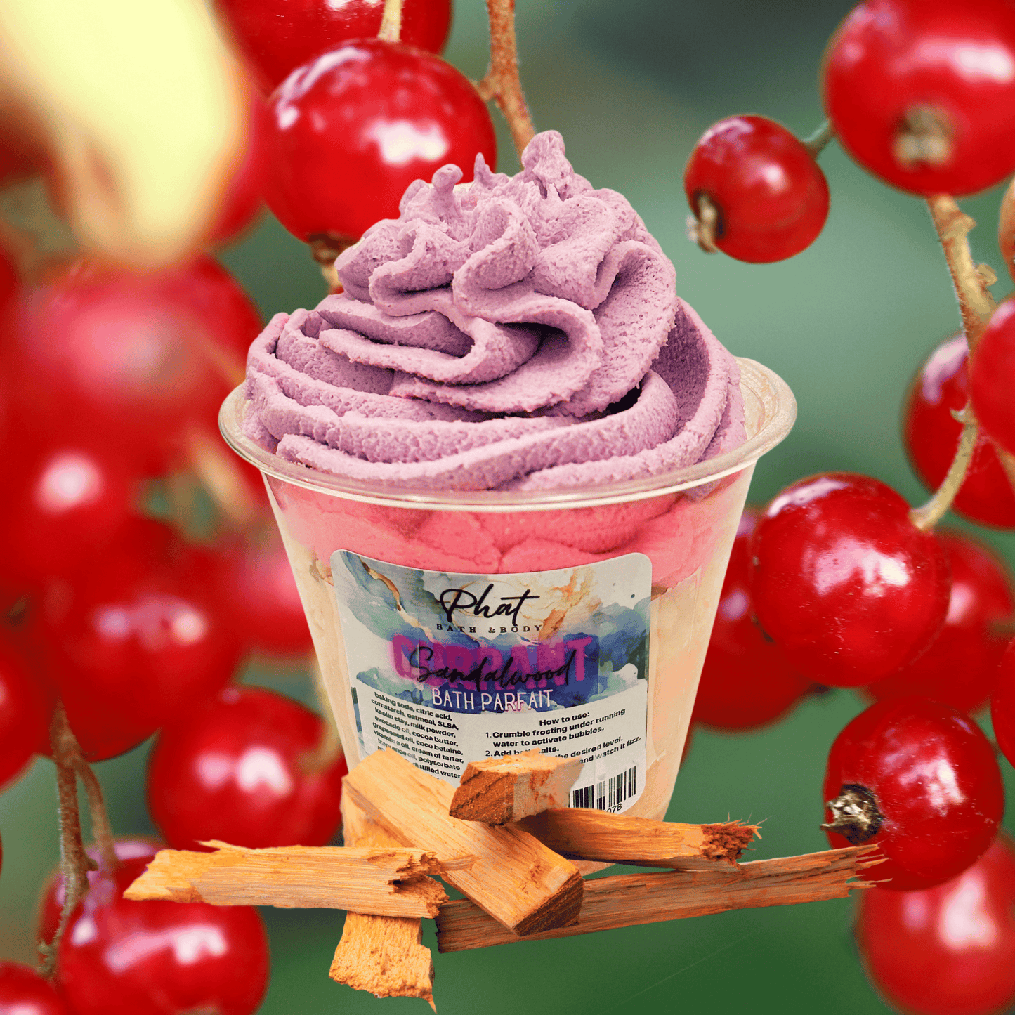 Bath Parfait Bubble Bomb with Bath Salts & Bubble Frosting | 12 oz