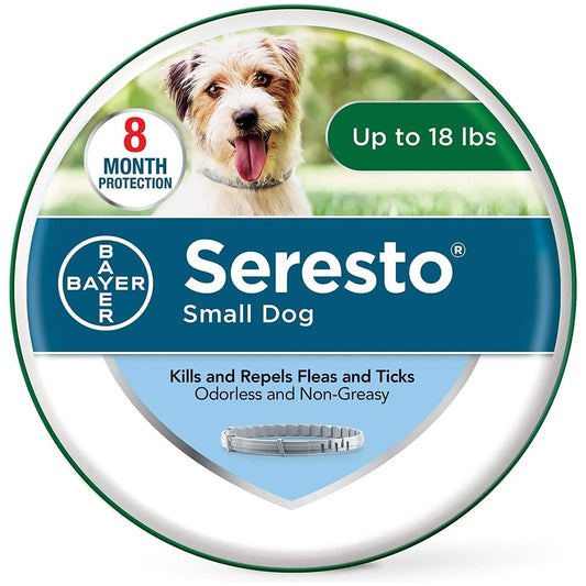Bayer Seresto Flea & Tick Collar Small Dogs Under 18lbs. 8 Months