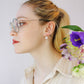 Bitty Flower Hoops