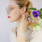 Bitty Flower Hoops