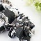 Black Floral Scarf Scrunchie
