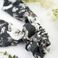 Black Floral Scarf Scrunchie