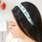 Blue Clematis Floral Headband