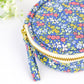 Blue Ditsy Print Jewelry Pouch