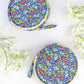 Blue Ditsy Print Jewelry Pouch