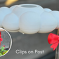 Stormy Dripping Rain Cloud with Bow Charm