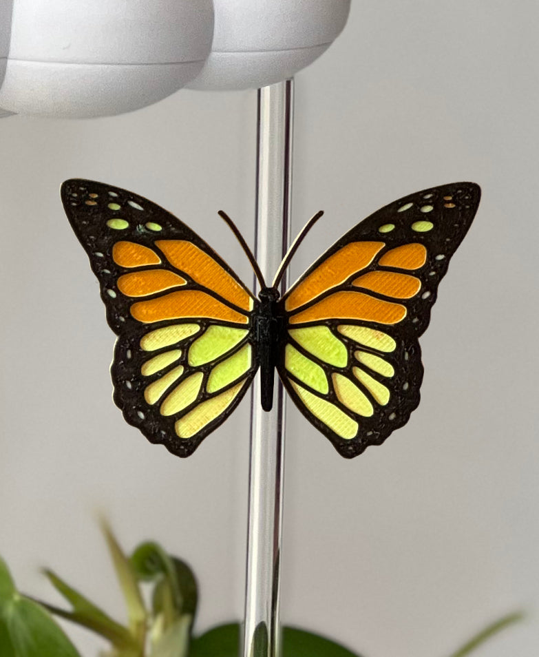 Original Dripping Rain Cloud with Orange Butterfly Charm