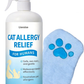 Cat Allergy Relief Spray Dander Remover Anti Allergen Mitt No Rinse 16oz