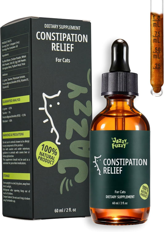 Cat Constipation Relief Drops Natural Digestive Stool Softener 60ml