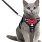 Cat Harness Leash Set Breathable Adjustable Mesh Vest