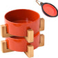 Ceramic Cat & Small Dog Bowl Set with Stand 13.5oz Non Slip Double
