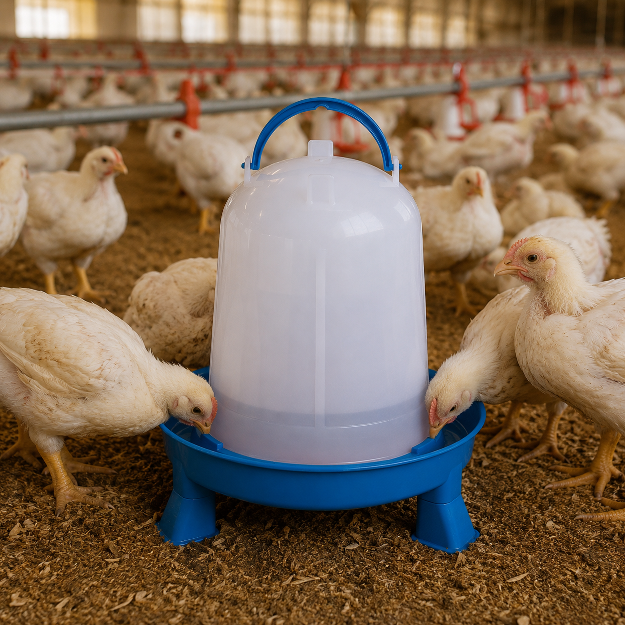 Double-Tuf Poultry Waterer with Legs for Chickens & Birds 3 Quart