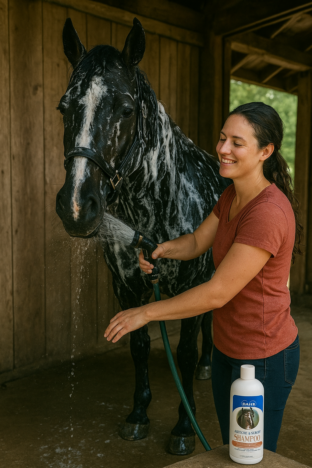 Davis Scruffy Horse Shampoo 32oz High-Concentrate Paddock Mud Dirt Sweat Jojoba