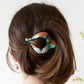 Copper Floral Arc Hair Clip