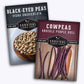Cowpea Seed Collection – Black-Eyed Peas & Knuckle Purple Hull Cowpeas for Warm-Season, High-Nutrition Gardens