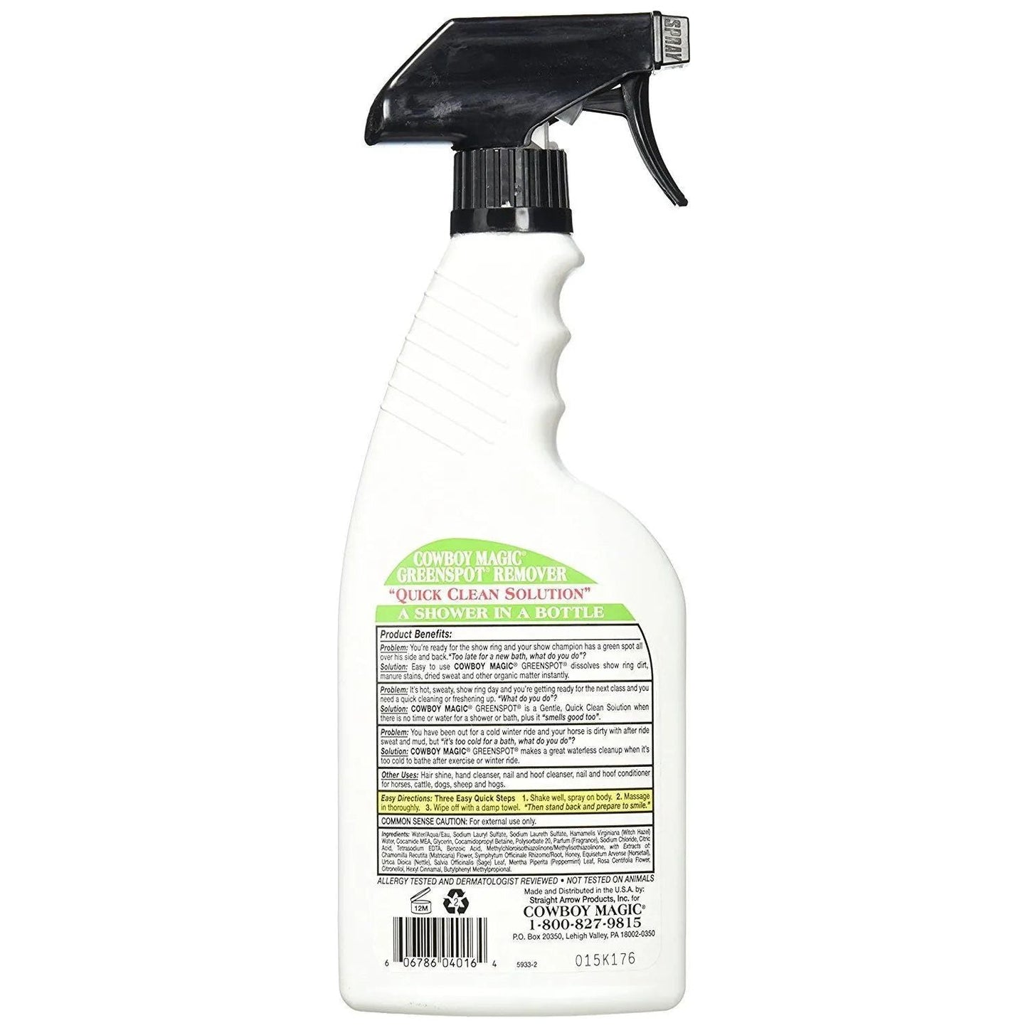 Cowboy Magic GreenSpot Remover Horse Quick Waterless Shampoo 16 oz.
