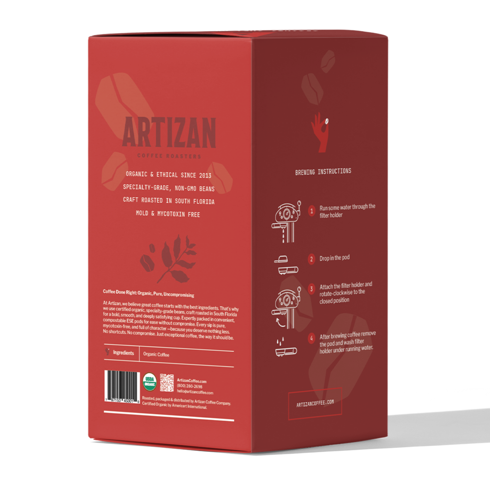 Organic Cuba Mia Double Espresso ESE Coffee Pods, Dark Roast - 12 Pods