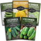 Cucumber Seed Collection – Armenian, Beit Alpha, Lemon, National Pickling & Spacemaster Varieties