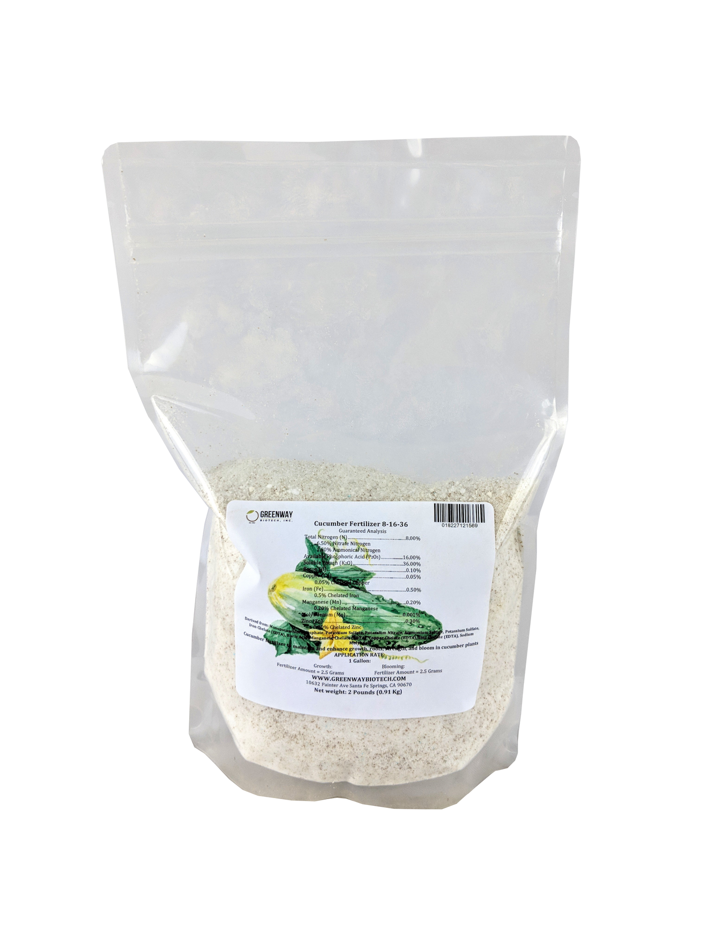 Cucumber Fertilizer 8-16-36 | Chelated Micronutrients | Hydroponics, Soil & Foliar Application