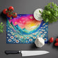 Daisies in Color Glass Cutting Boards – Durable, Decorative Kitchen Art Large