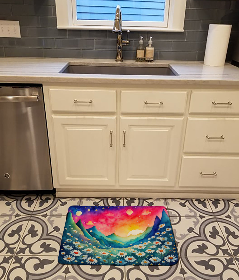 Daisies in Color Memory Foam Kitchen Mat