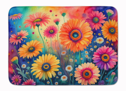 Gerbera Daisies in Color Memory Foam Kitchen Mat