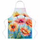 Gerbera Daisies in Watercolor Apron Cooking Kitchen Server Baking Crafts Gardening for Adult Women Men, Unisex, Large, Multicolor