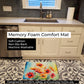 Gerbera Daisies in Watercolor Memory Foam Kitchen Mat DAC1573RUG