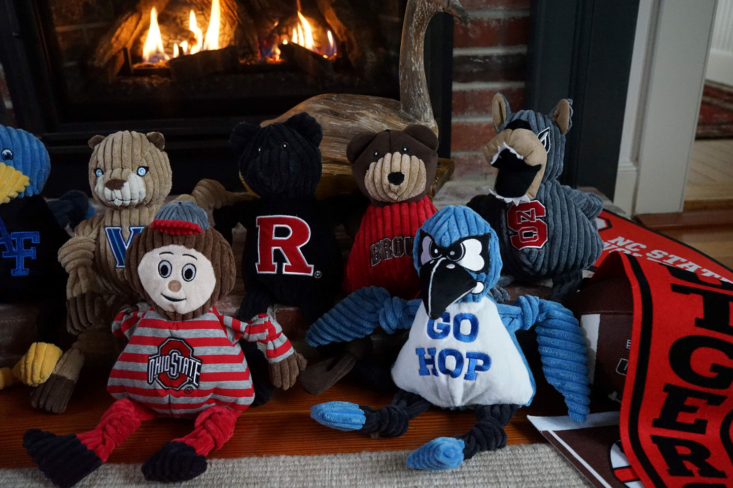 NCAA Mascot Johns Hopkins University, Jay the Blue Jay Knottie® Plush Dog Toy