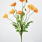 15" Faux Orange Poppy Bush