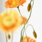 15" Faux Orange Poppy Bush