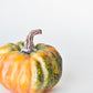 5" x 5.5" Faux Green/Orange Pumpkin