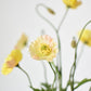 15" Faux Poppy Bush Yellow Bush