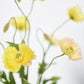 15" Faux Poppy Bush Yellow Bush