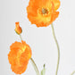 24" Faux Orange Poppy Stem