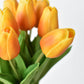 13.5" Faux Real Touch Orange/Yellow Tulip Bundle : 12 Stems