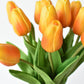13.5" Faux Real Touch Orange/Yellow Tulip Bundle : 12 Stems