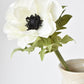 17" Faux Anemone White Stem