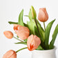 11.75" Faux Real Touch Orange Sorbet Tulip Stem Bundle
