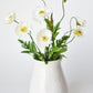 15" Faux Poppy Bush White Bush