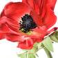 17" Faux Red Anemone Stem