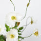 15" Faux Poppy Bush White Bush