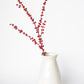 28" Faux Outdoor Red Berry Stem